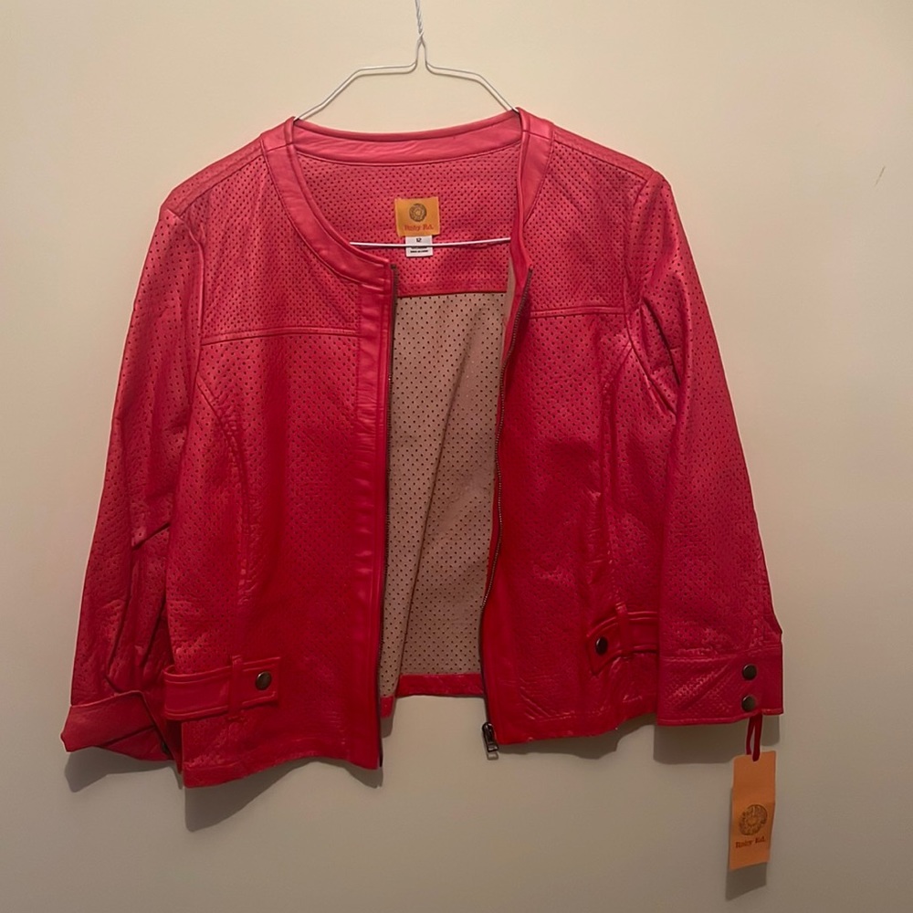 New Ruby Red Cruise Control zipper jacket